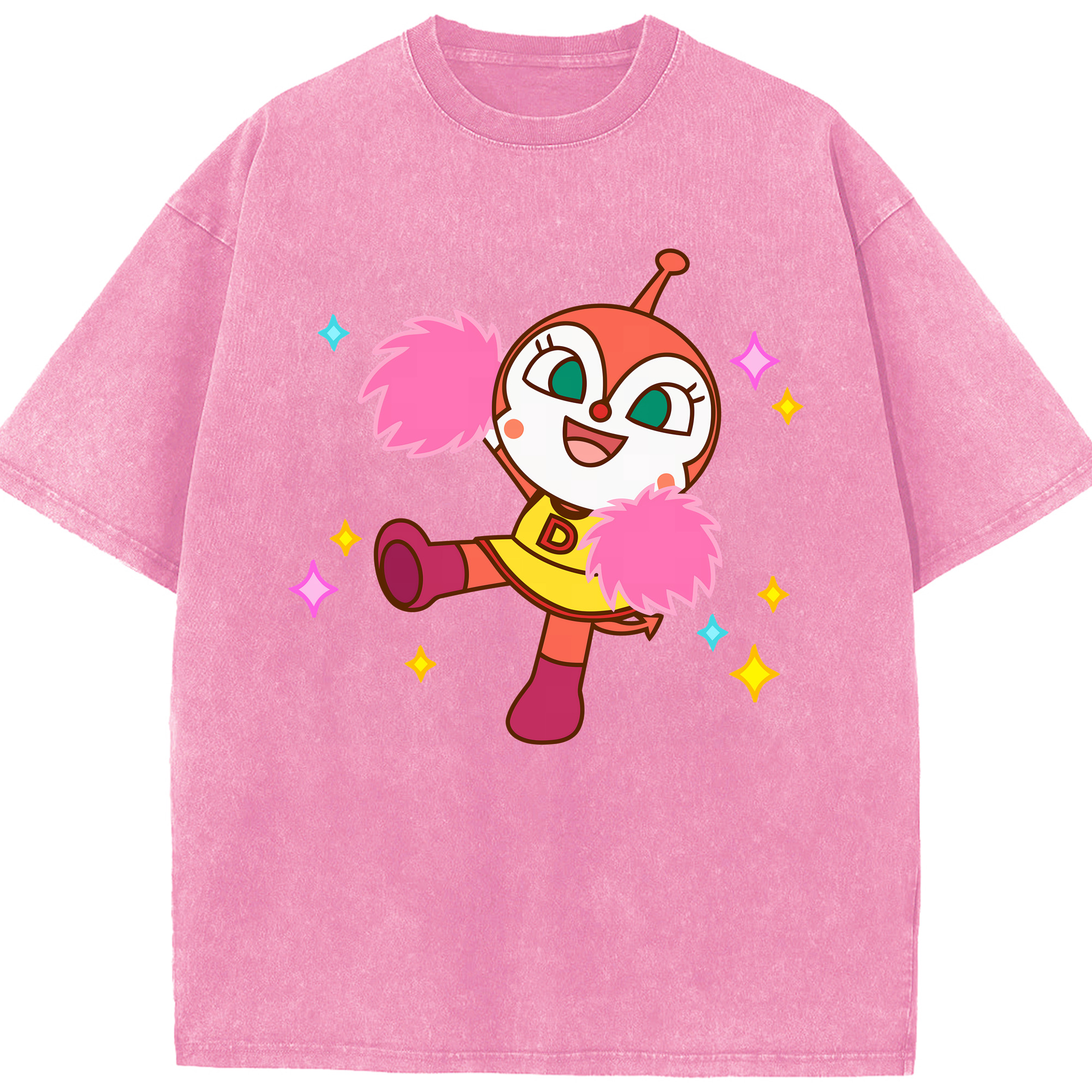 （画像用） アンパンマン Anpanman 綿100% ヴィンテージ風 半袖Tシャツ（フロントプリント）